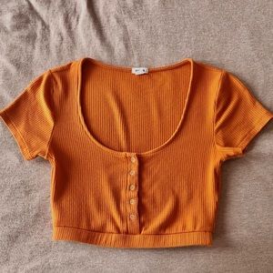 Garage orange crop top